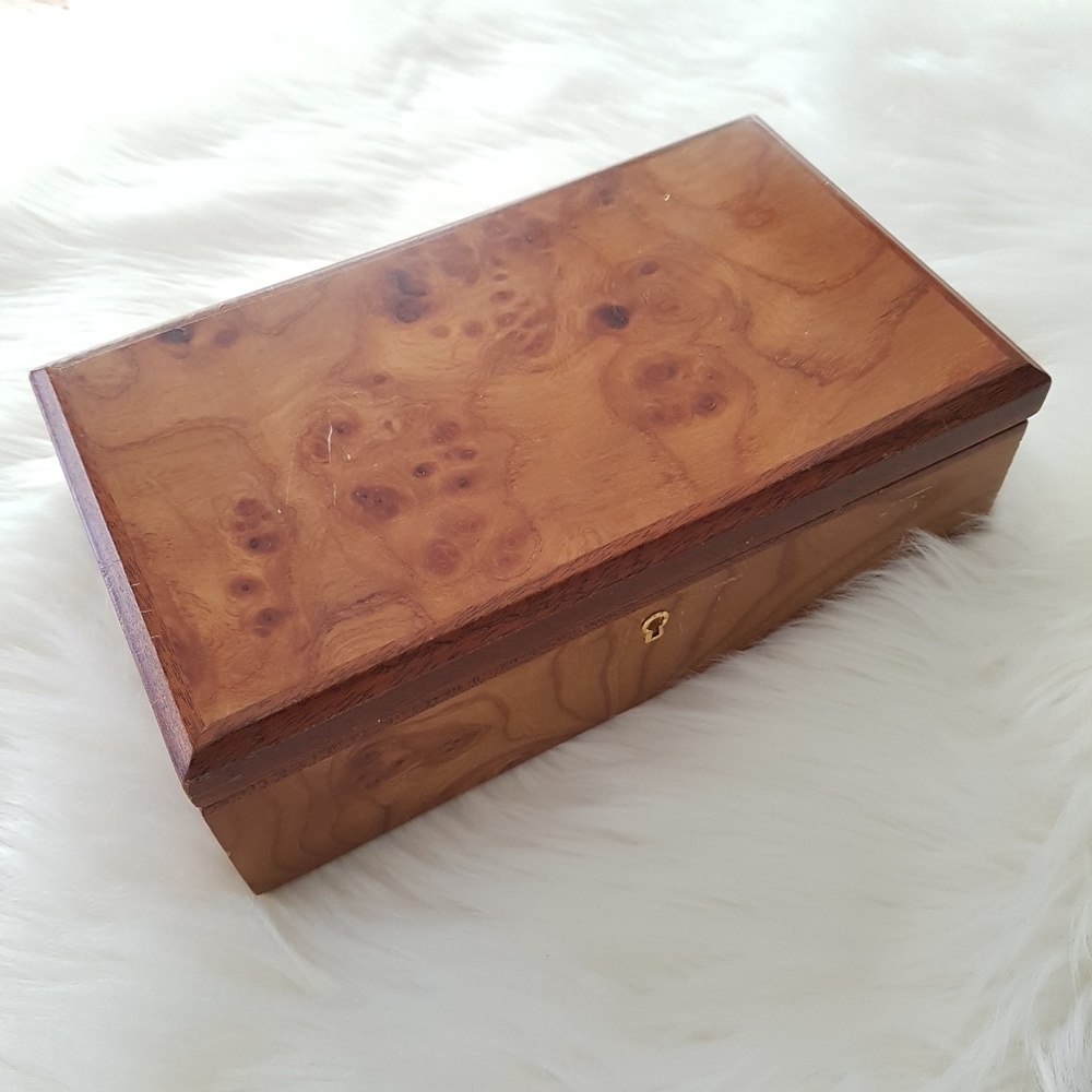 Agresti Jewelry Box Case Briarwood Burled luxury
